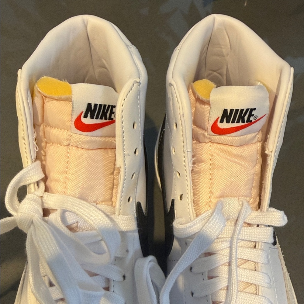Nike White and Black High-Top Sneakers - Picture 8 of 8